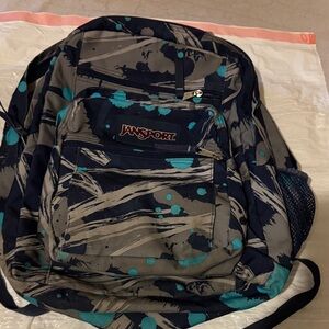 Jansport Abstract Teal and Gray Men's Backpack
